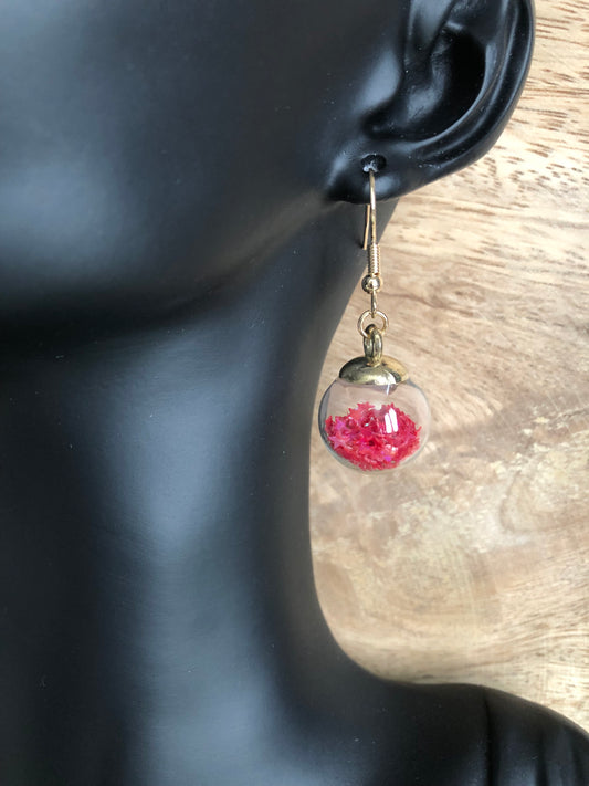 Boucles d’Oreilles Bulles d’Etoiles - Rouges