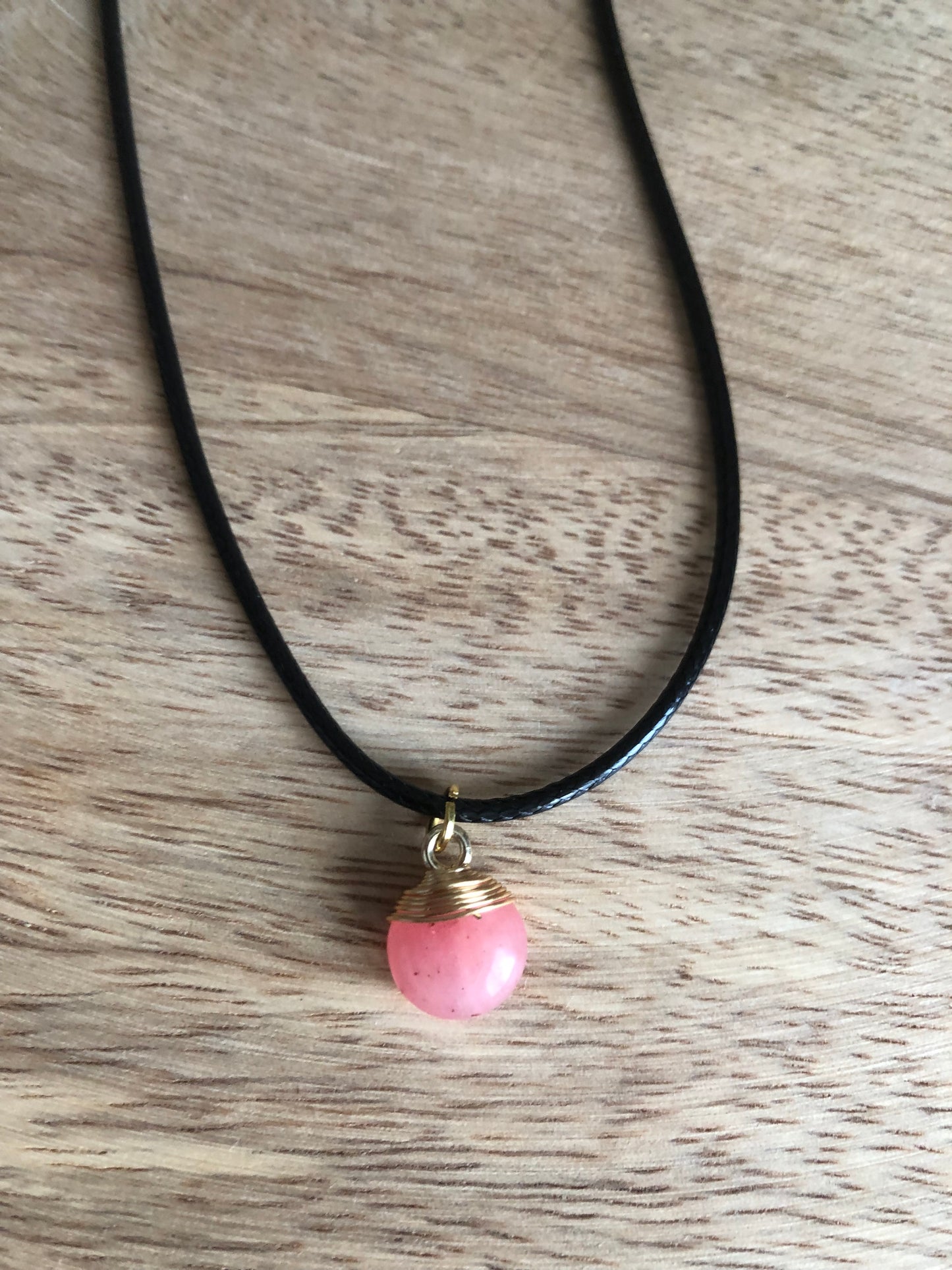 Collier Honnêteté en Jade Rose
