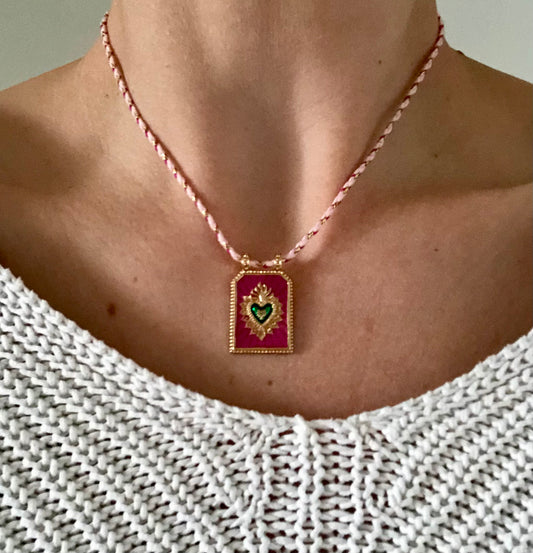 Collier Summer - Coeur Rose