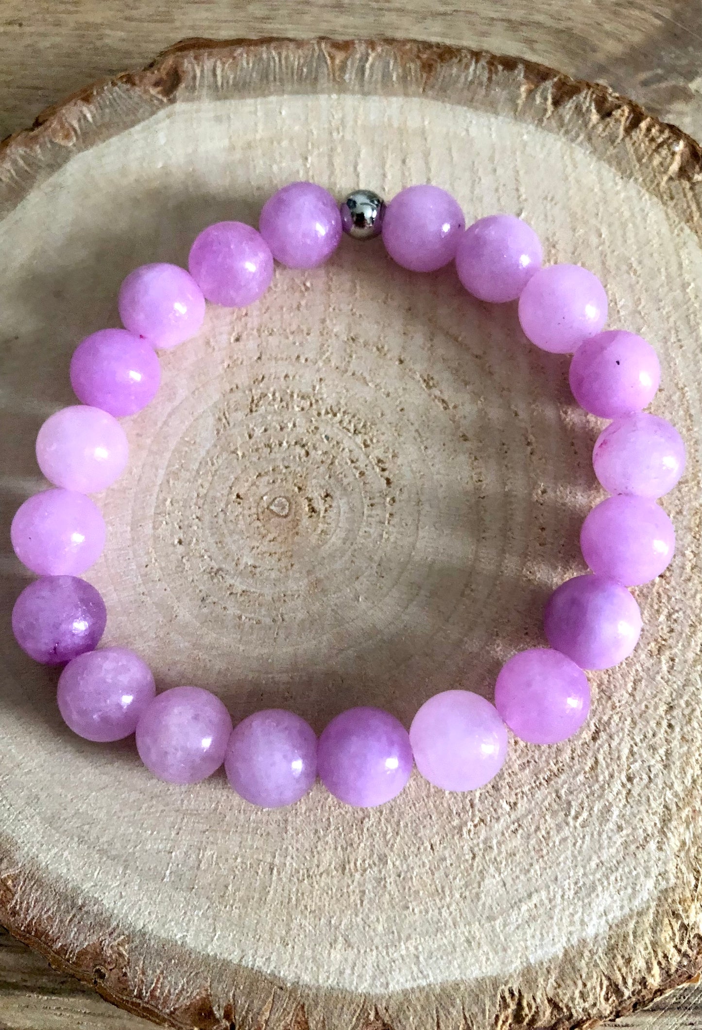 Bracelet Rayonnant en Jade Violet