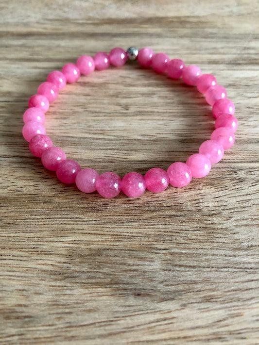 Bracelet Harmonie en Calcédoine Rose