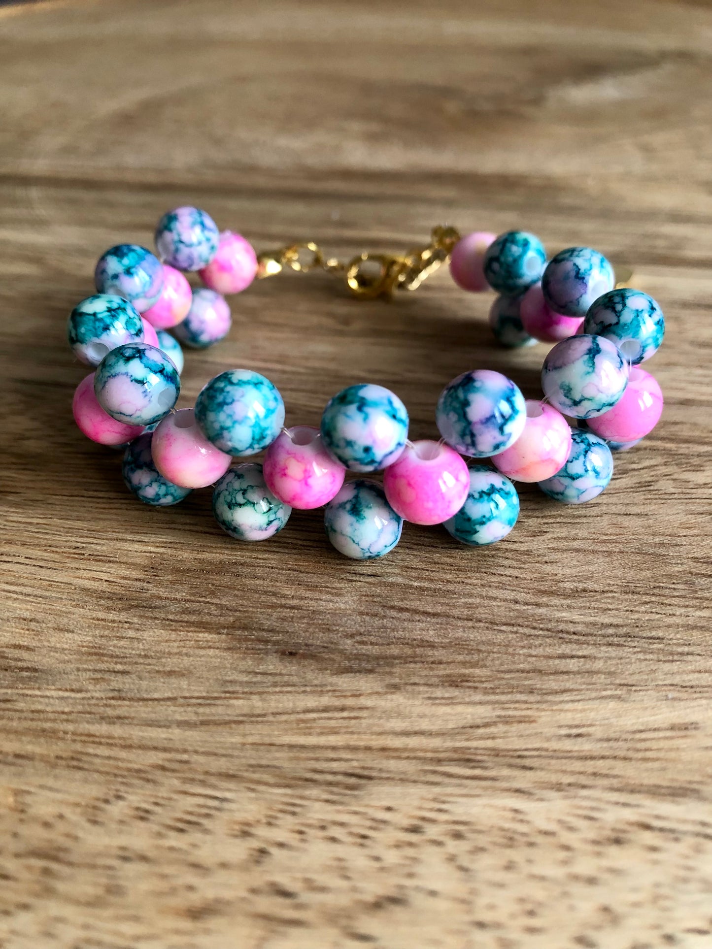 Bracelets Jasper - Roses & Bleus