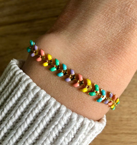Bracelet Mille Pattes - Arc-en-Ciel