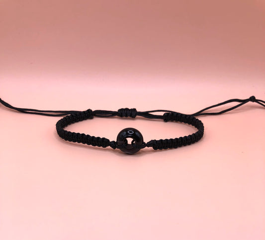 Bracelet Force Mentale en Agate Noire