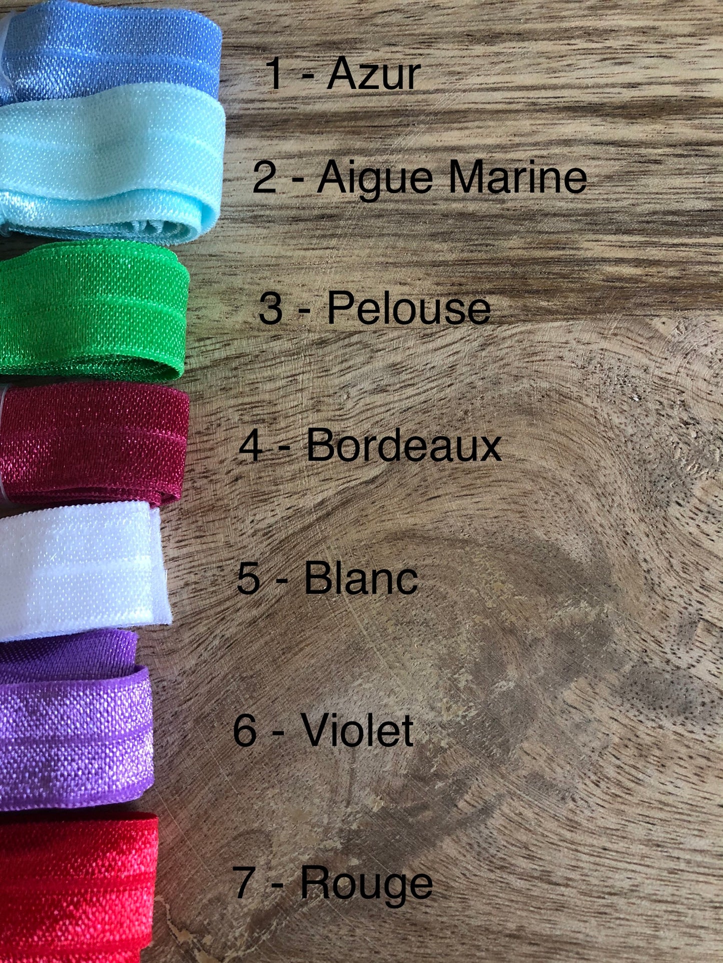 Bracelet Ruban à Personnaliser - Couleurs 1 à 7