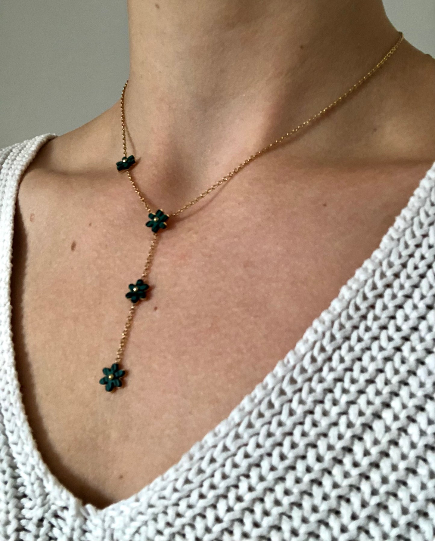 Collier Marguerite Verte