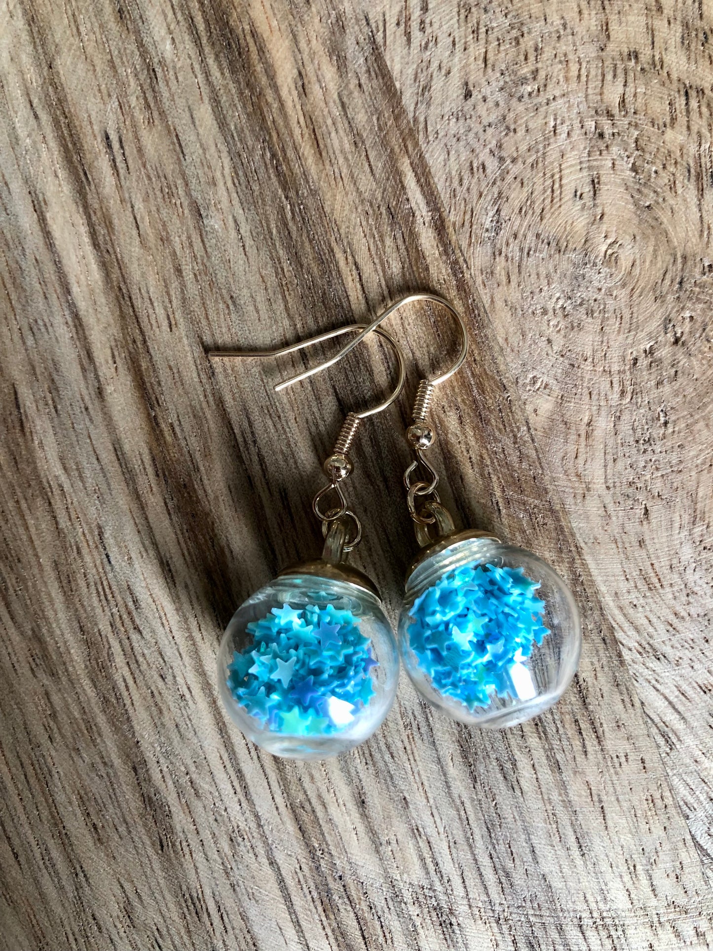 Boucles d’Oreilles Bulles d’Etoiles - Bleues