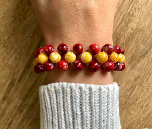 Bracelets Jasper - Rouges & Jaunes