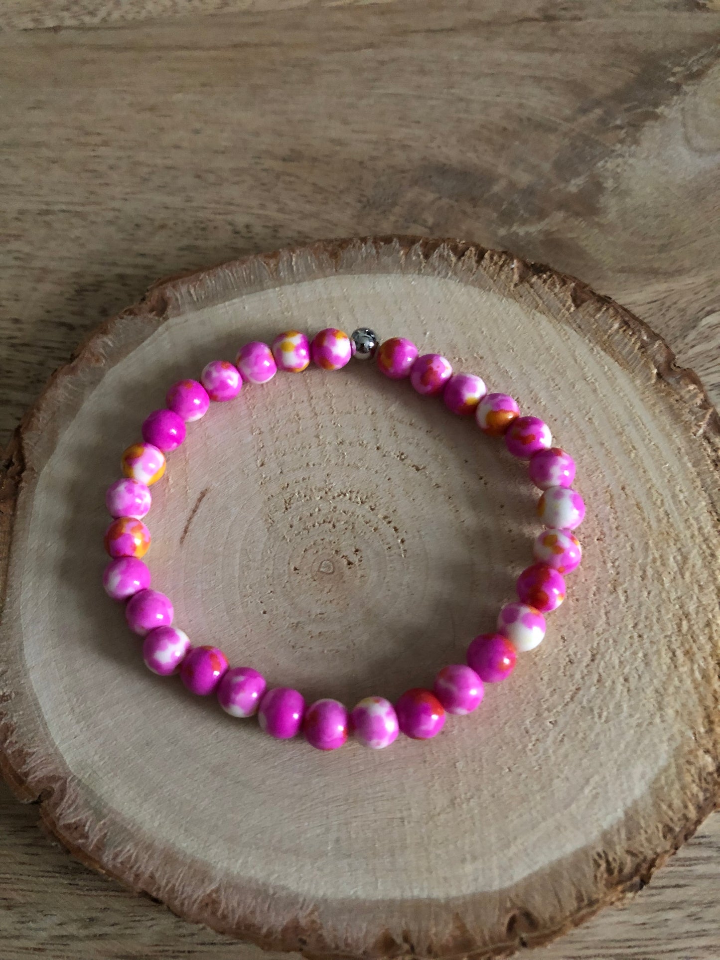 Bracelet Honnêteté en Jade Rose & Jaune