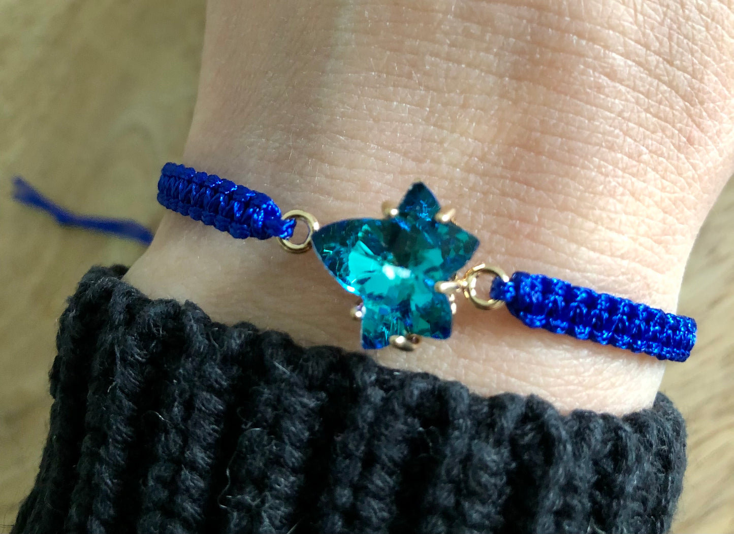 Bracelet Feuille d’Érable - Bleu