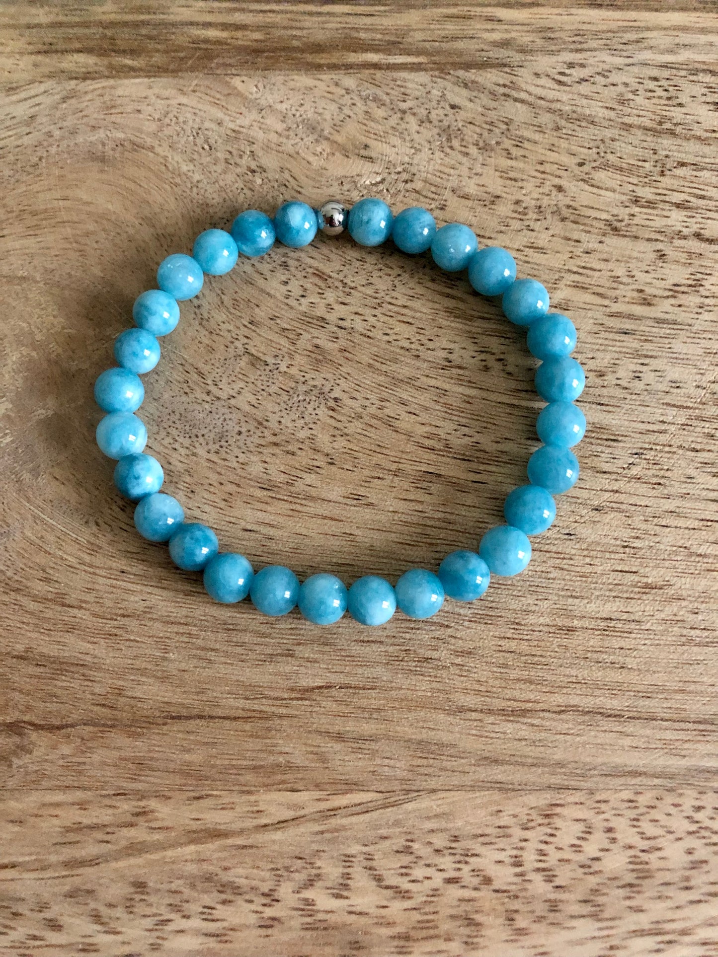 Bracelet Harmonie en Calcédoine Bleue