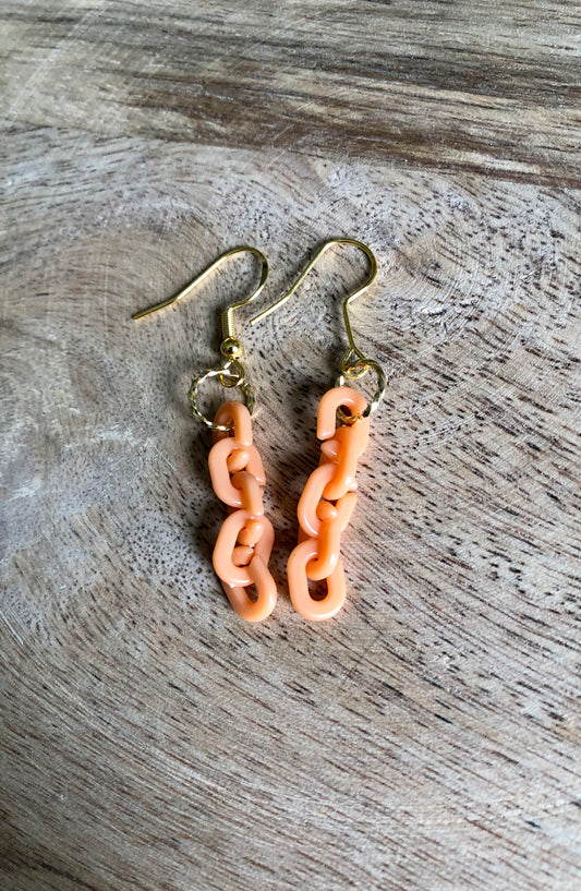 Boucles d’oreilles Minis Maillons - Oranges