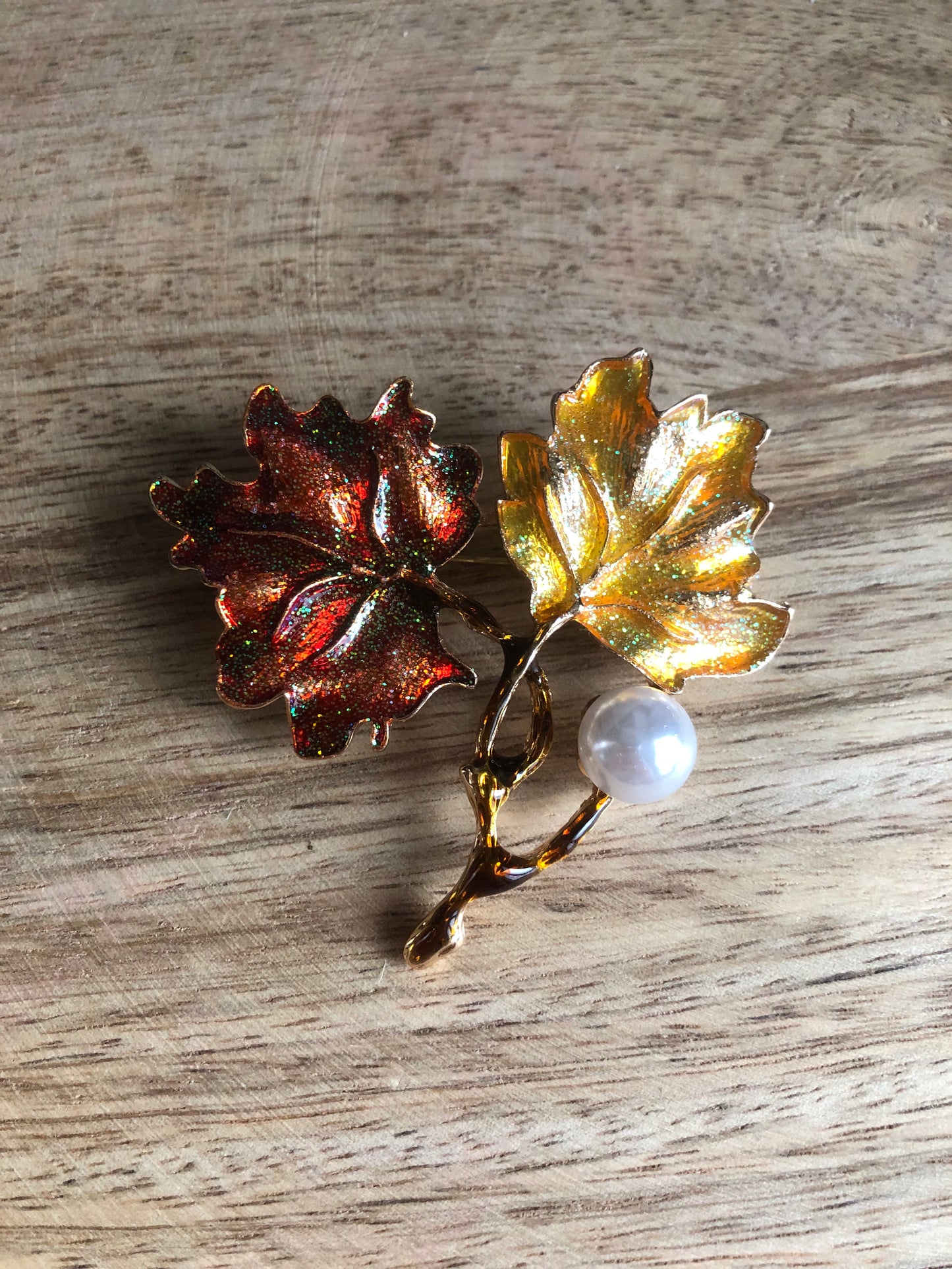 Broche Feuilles d’Automne