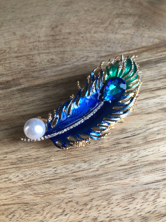 Broche Plume de Paon