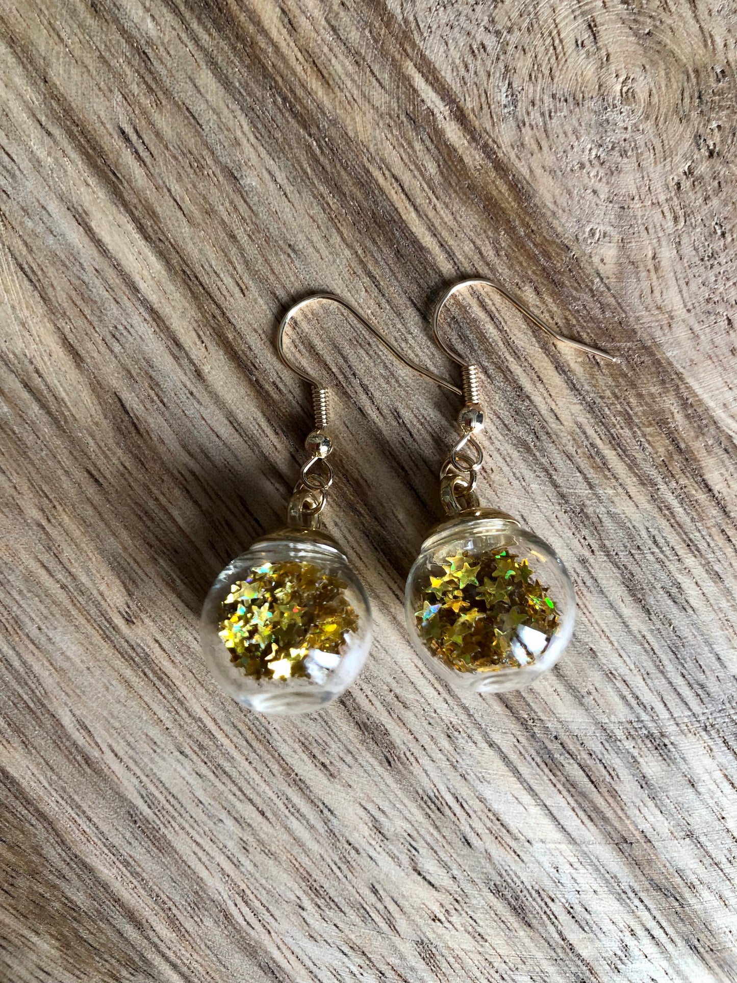 Boucles d’Oreilles Bulles d’Etoiles - Dorées