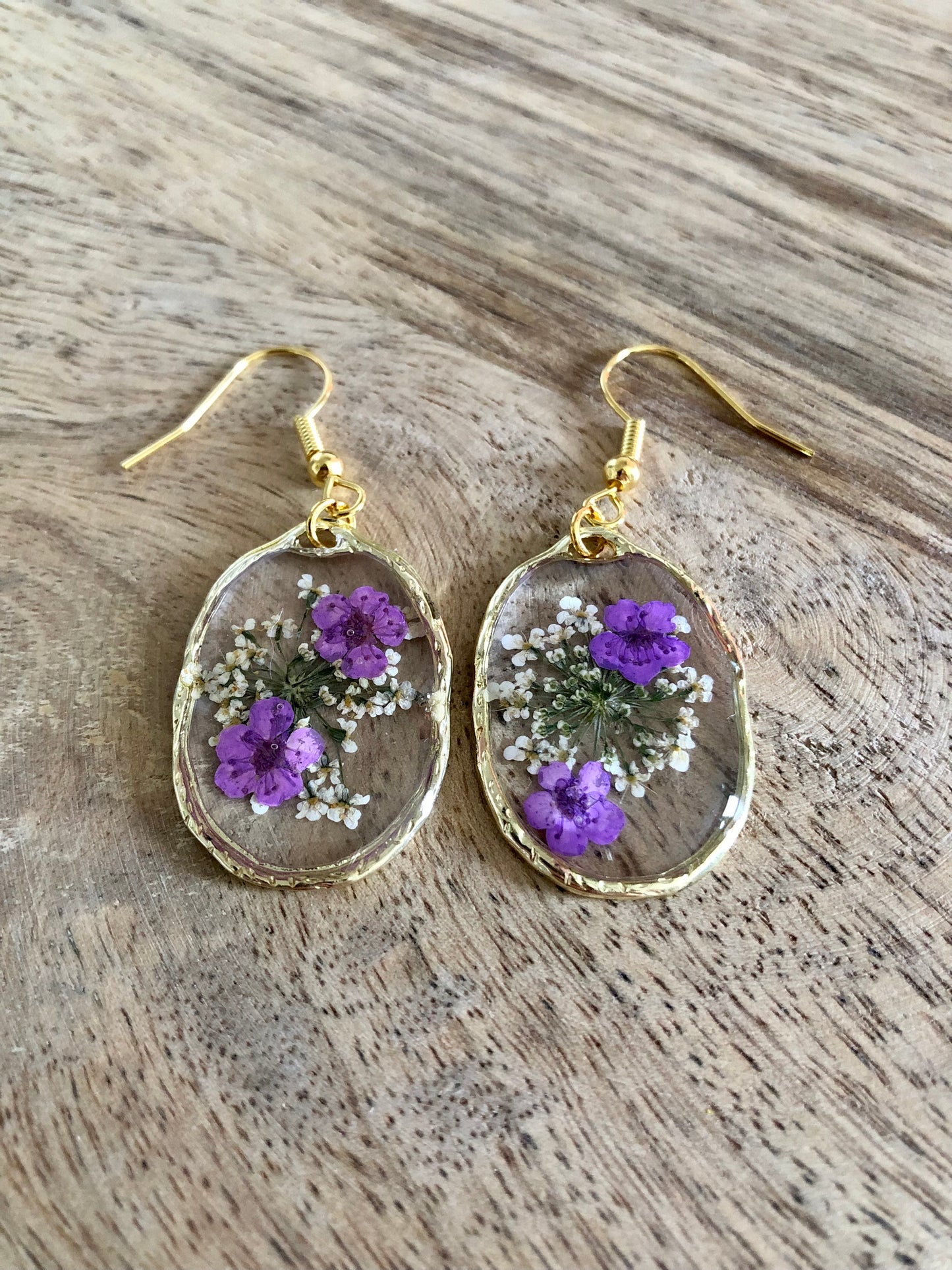 Boucles-d’Oreilles Florales - Violettes
