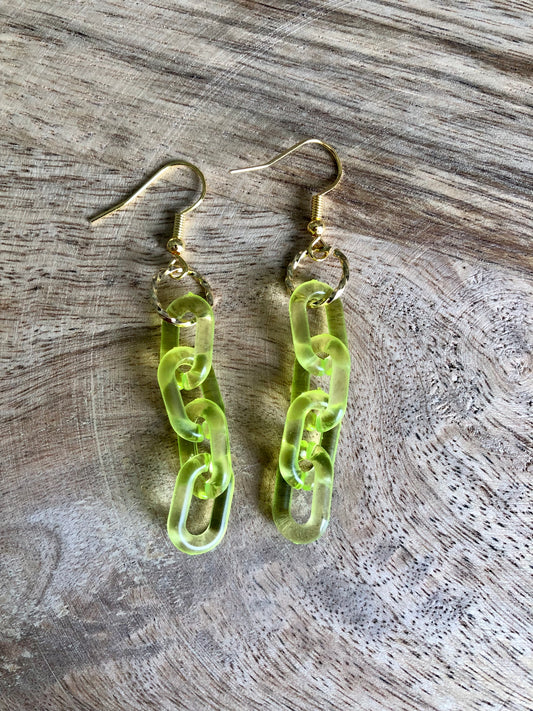 Boucles d’oreilles Maillons - Vertes
