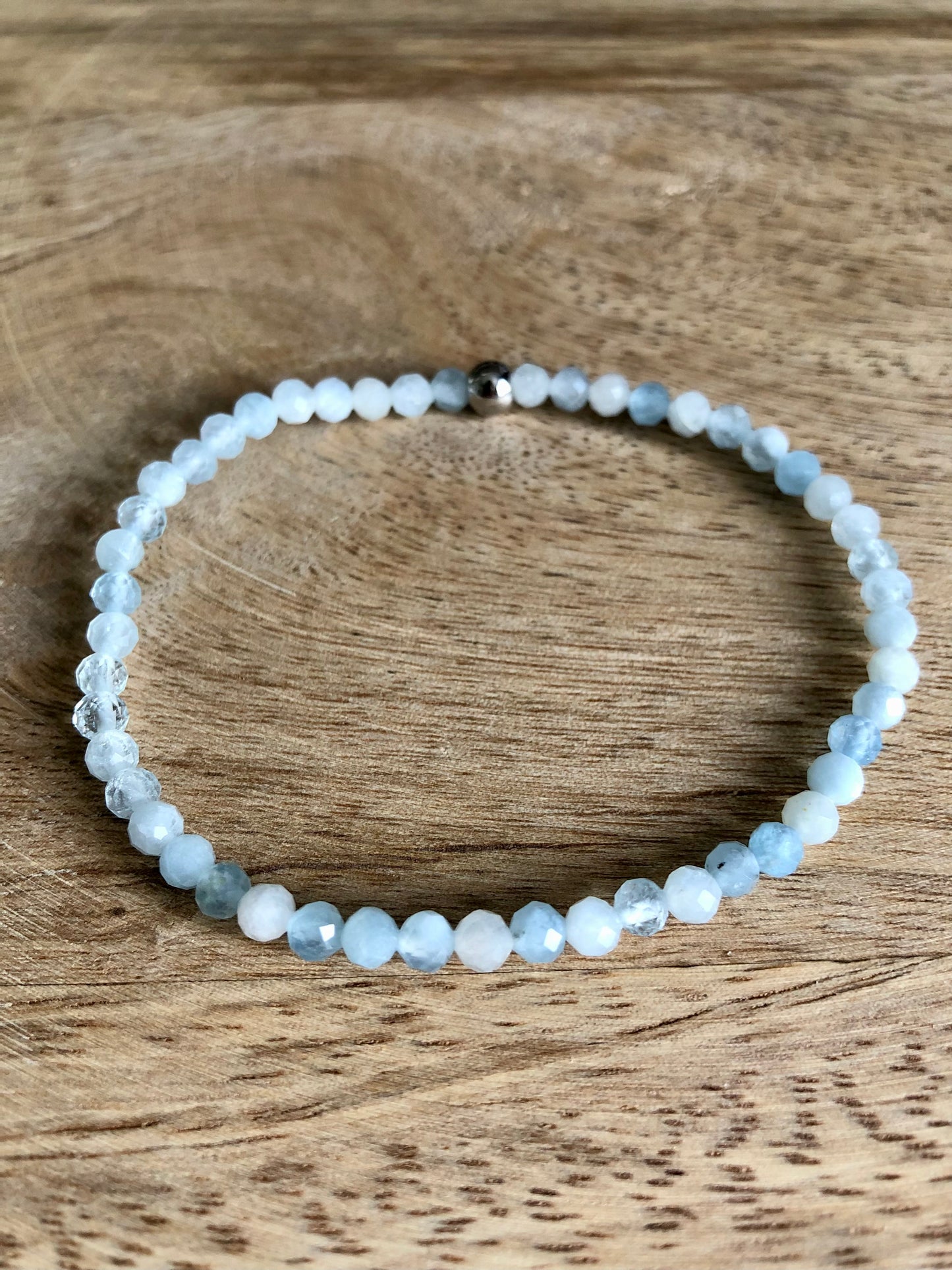 Bracelet Bonheur en Aigue Marine