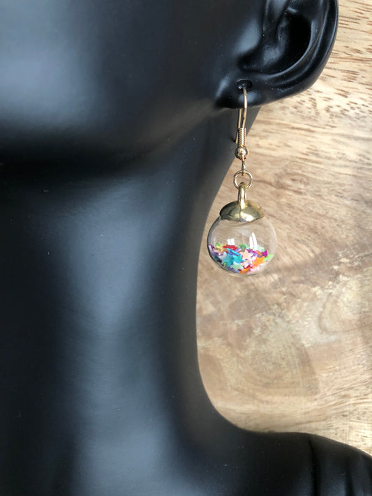 Boucles d’Oreilles Bulles d’Etoiles - Multicolores
