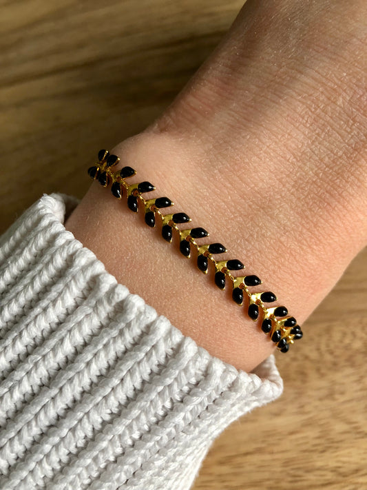 Bracelet Mille Pattes - Noir
