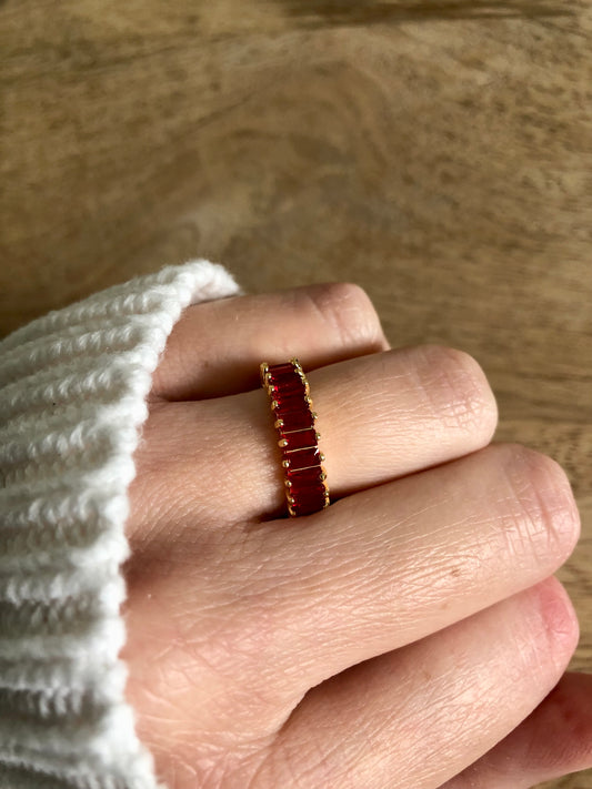 Bague Queen - Rouge