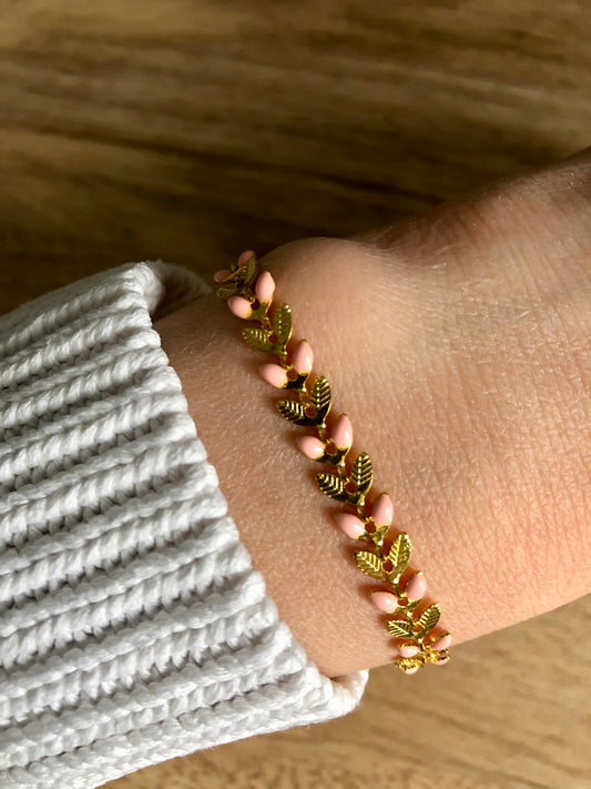 Bracelet Mille Pattes - Rose