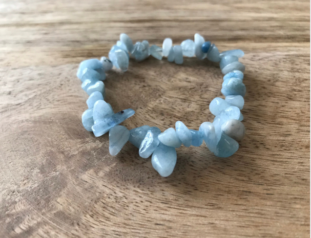 Bracelet Bonheur en Aigue Marine