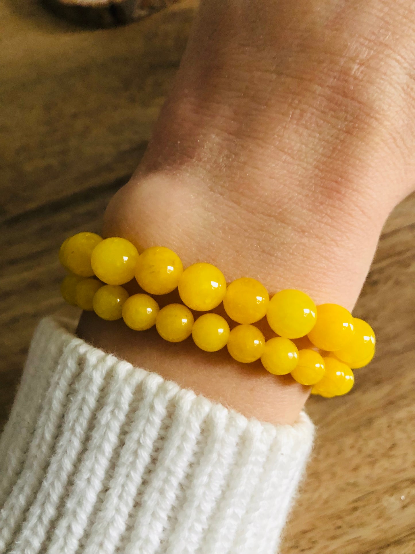 Bracelet Nouvelle Aventure en Jade Jaune