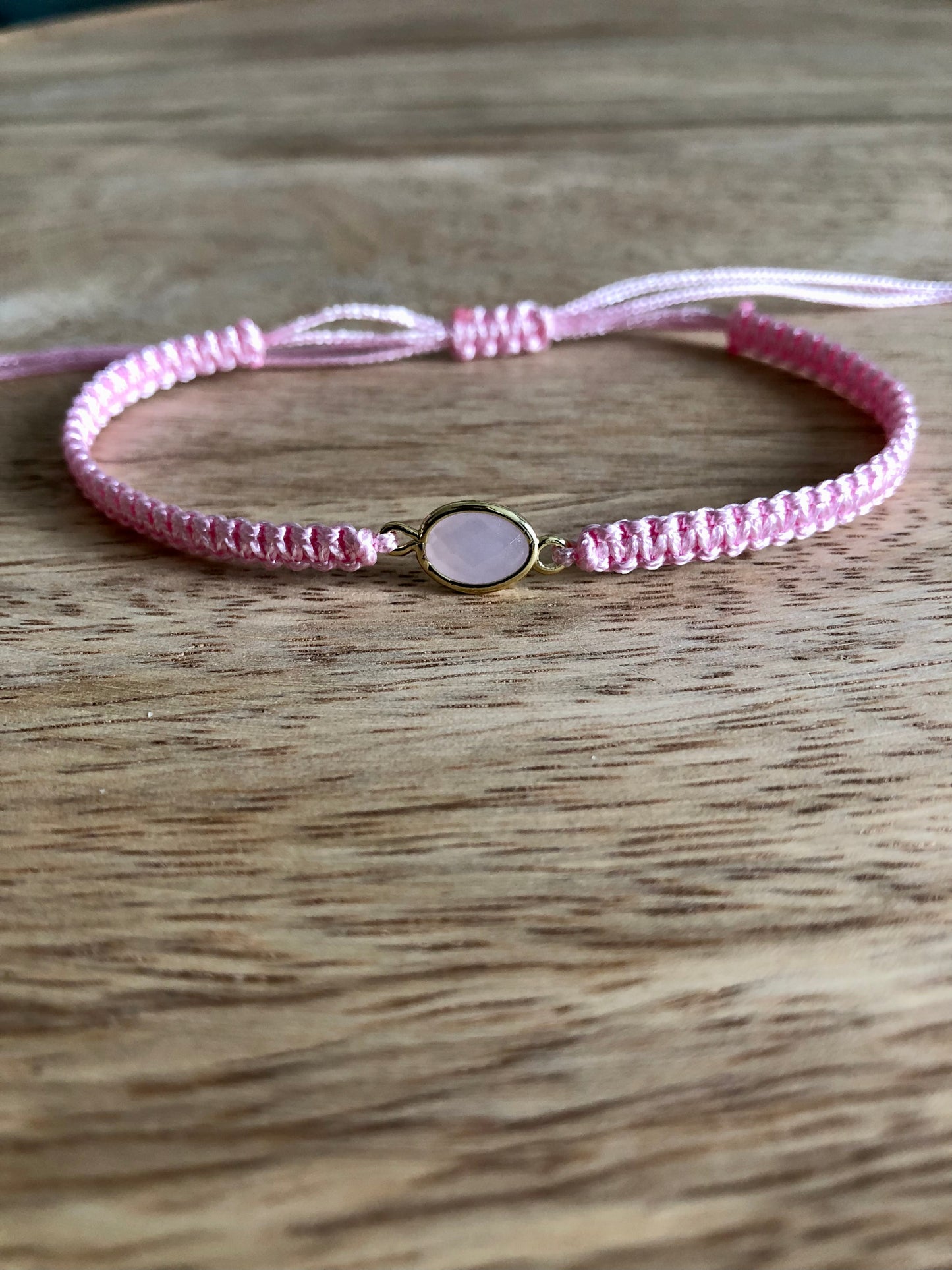 Bracelet Tissé « Élégance » - Rose