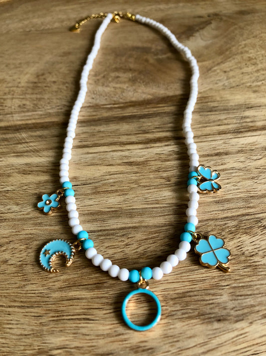 Collier à Breloques - Bleus
