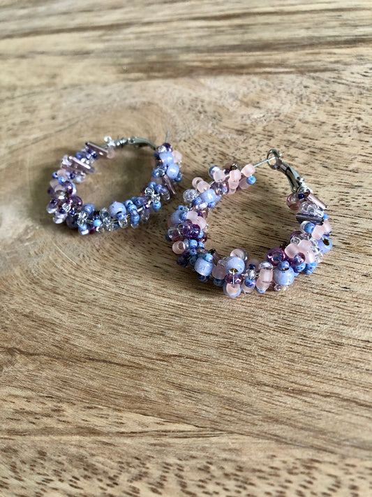 Boucles d’Oreilles Sirène - Violettes