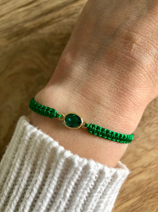 Bracelet Tissé « Élégance » - Vert