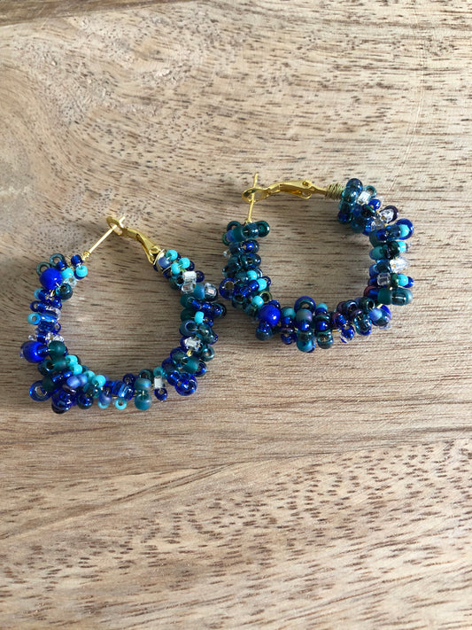 Boucles d’Oreilles Sirène - Bleues