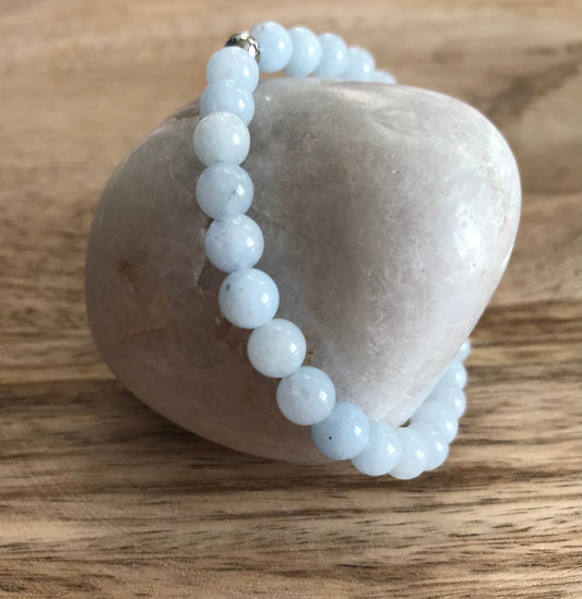 Bracelet Calmant en Calcite Bleue