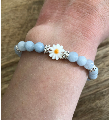Bracelet Calmant en Calcite Bleue