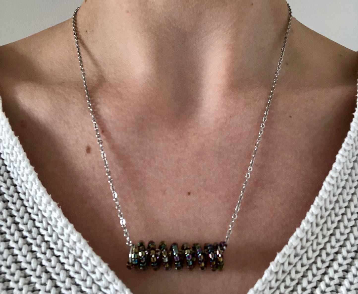 Collier ZigZag - Noir Scintillant