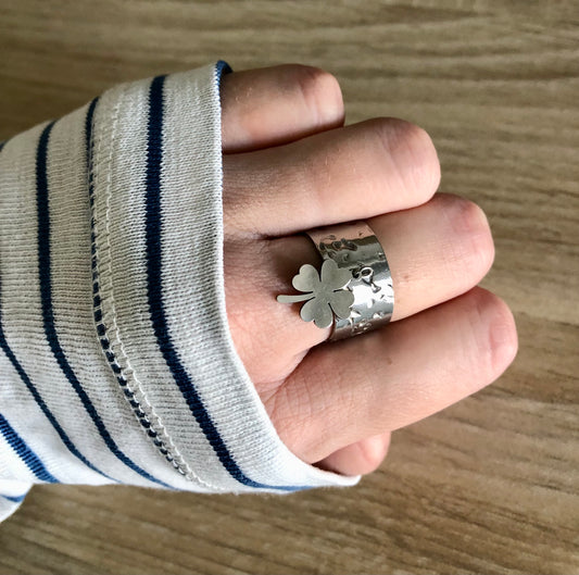Bague Trèfle à Quatre Feuilles