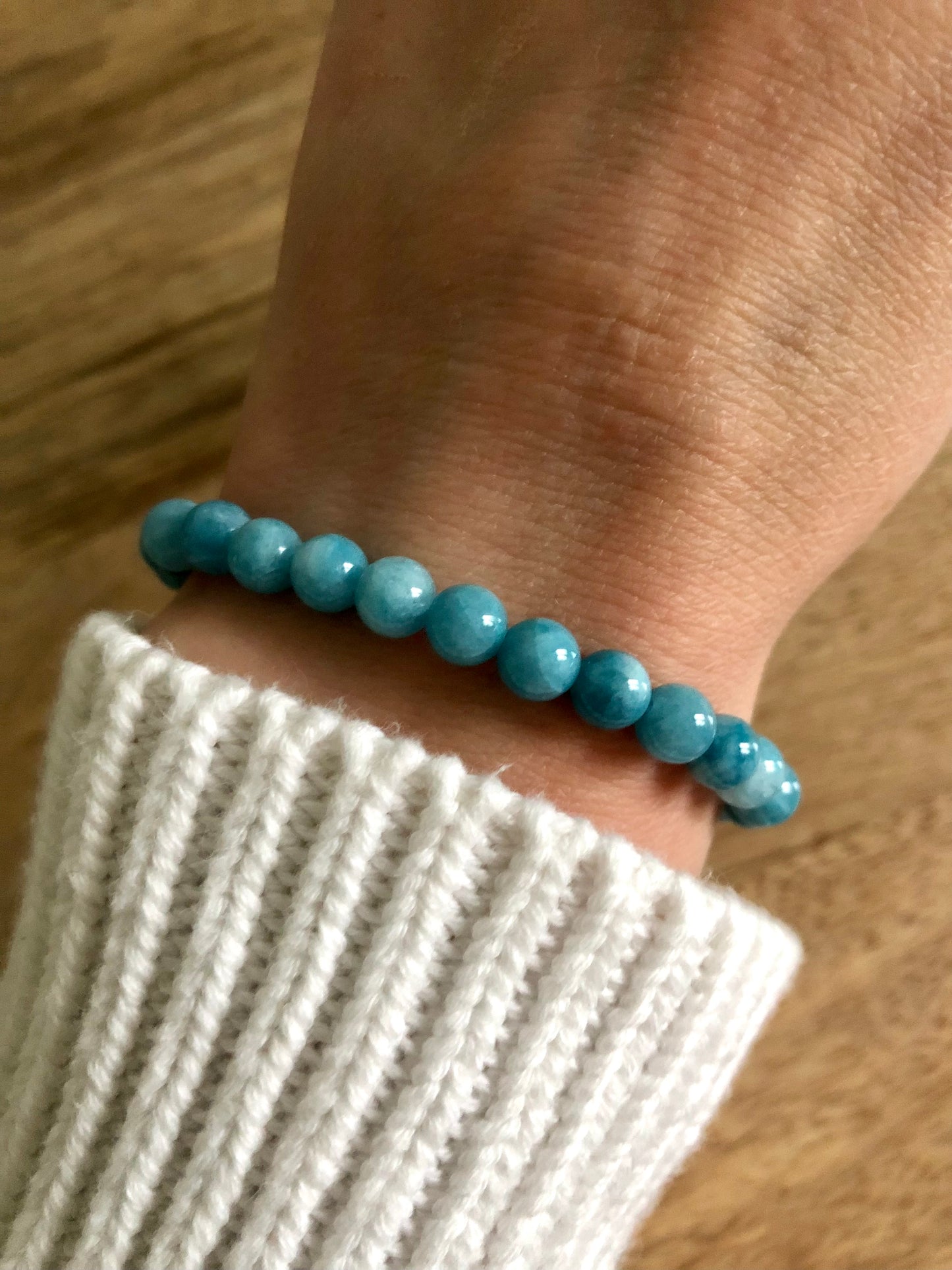 Bracelet Harmonie en Calcédoine Bleue