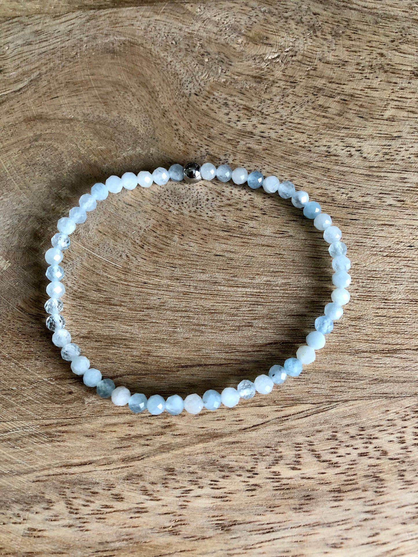 Bracelet Bonheur en Aigue Marine