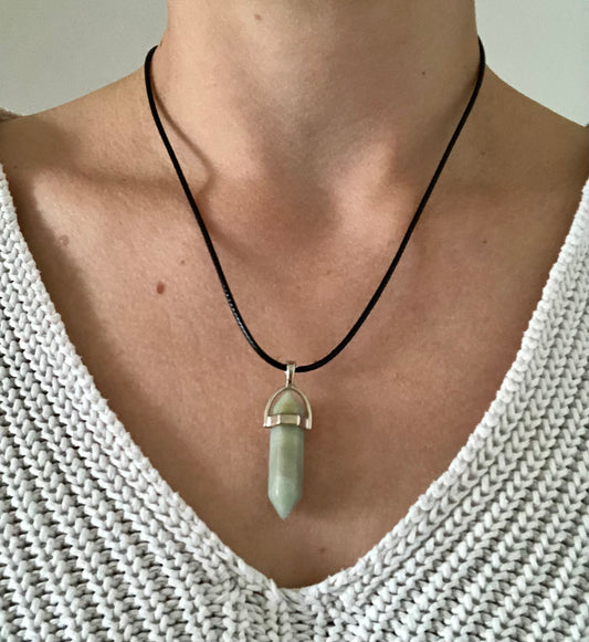 Collier Tempérance en Jade Verte