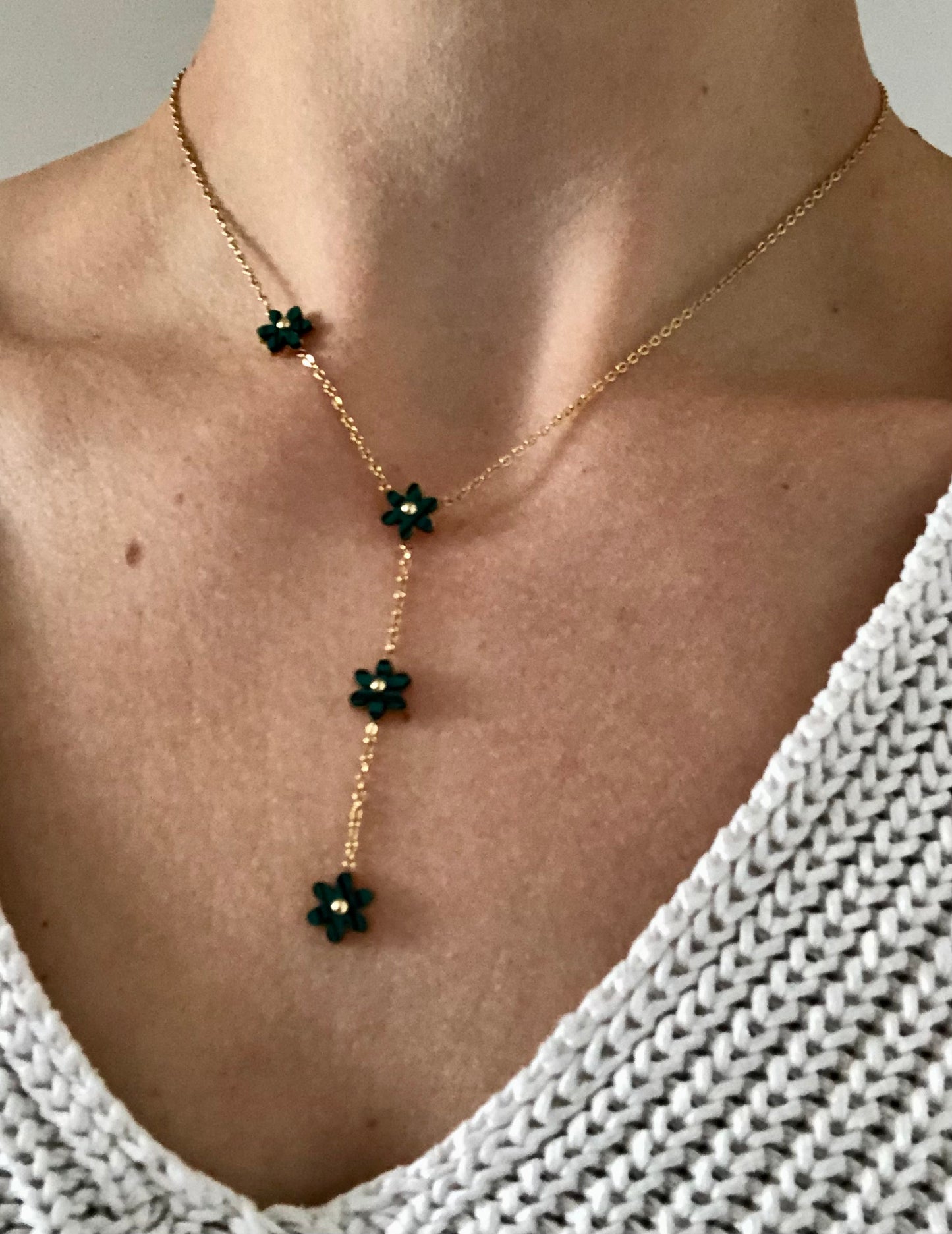 Collier Marguerite Verte