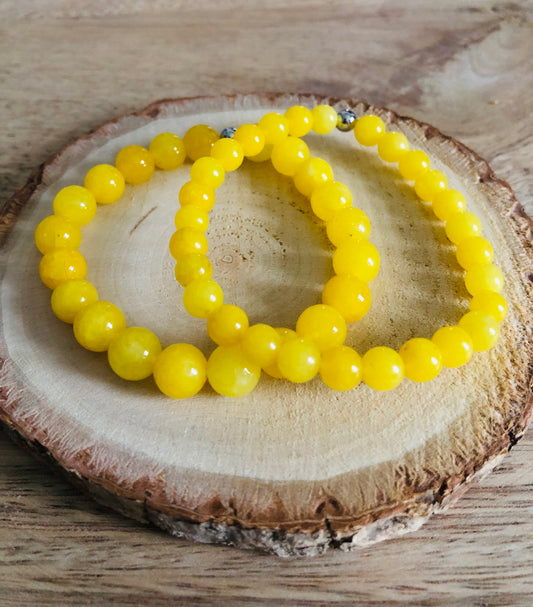 Bracelet Nouvelle Aventure en Jade Jaune