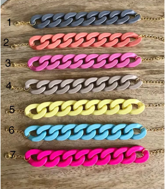 Bracelets Maillons en Acrylique