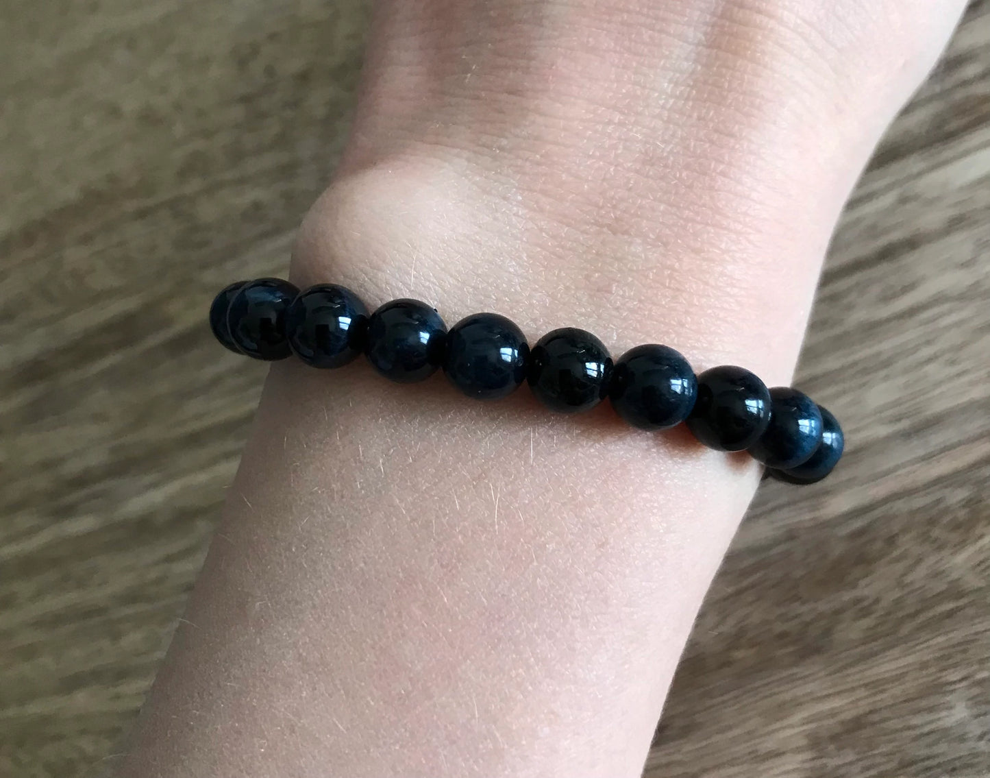 Bracelet Relaxation en Oeil de Tigre Bleu