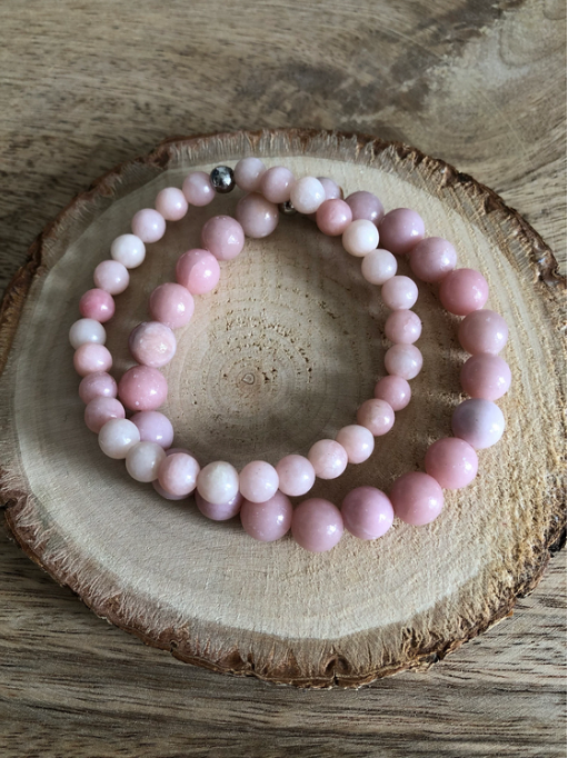 Bracelet Courage en Opale Rose