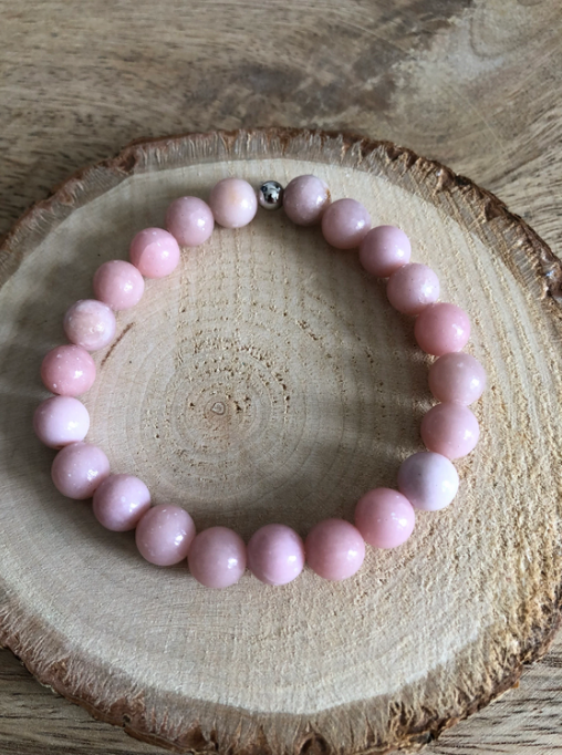 Bracelet Courage en Opale Rose