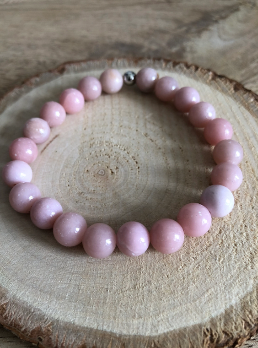 Bracelet Courage en Opale Rose