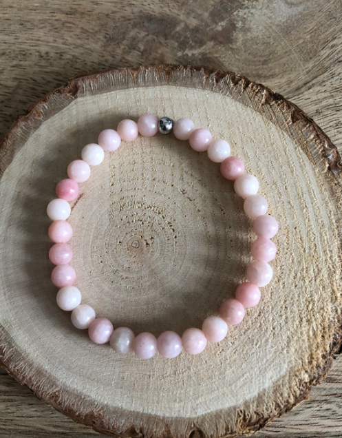 Bracelet Courage en Opale Rose