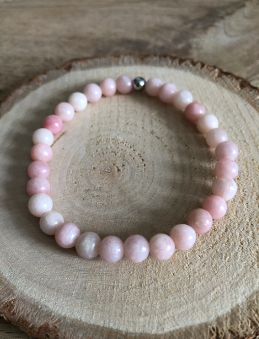 Bracelet Courage en Opale Rose