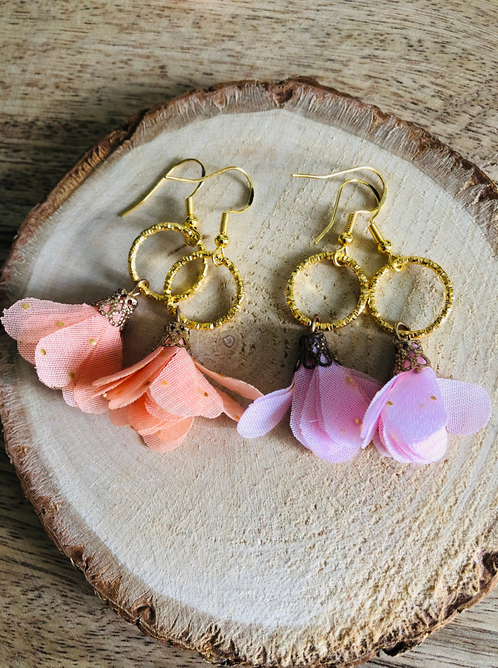Boucles d'Oreilles Pompons Scintillants